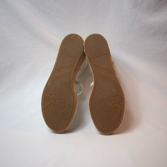 New Franco Sarto Pana Espadrille Wedge Sandals White Size 8.5M No Tags No Box - Picture 5 of 8